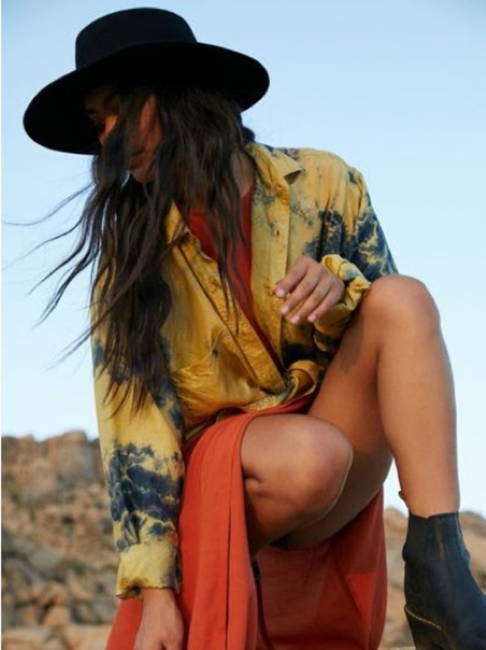 Urban Outfitters Black Wide-Brim Fedora Hat